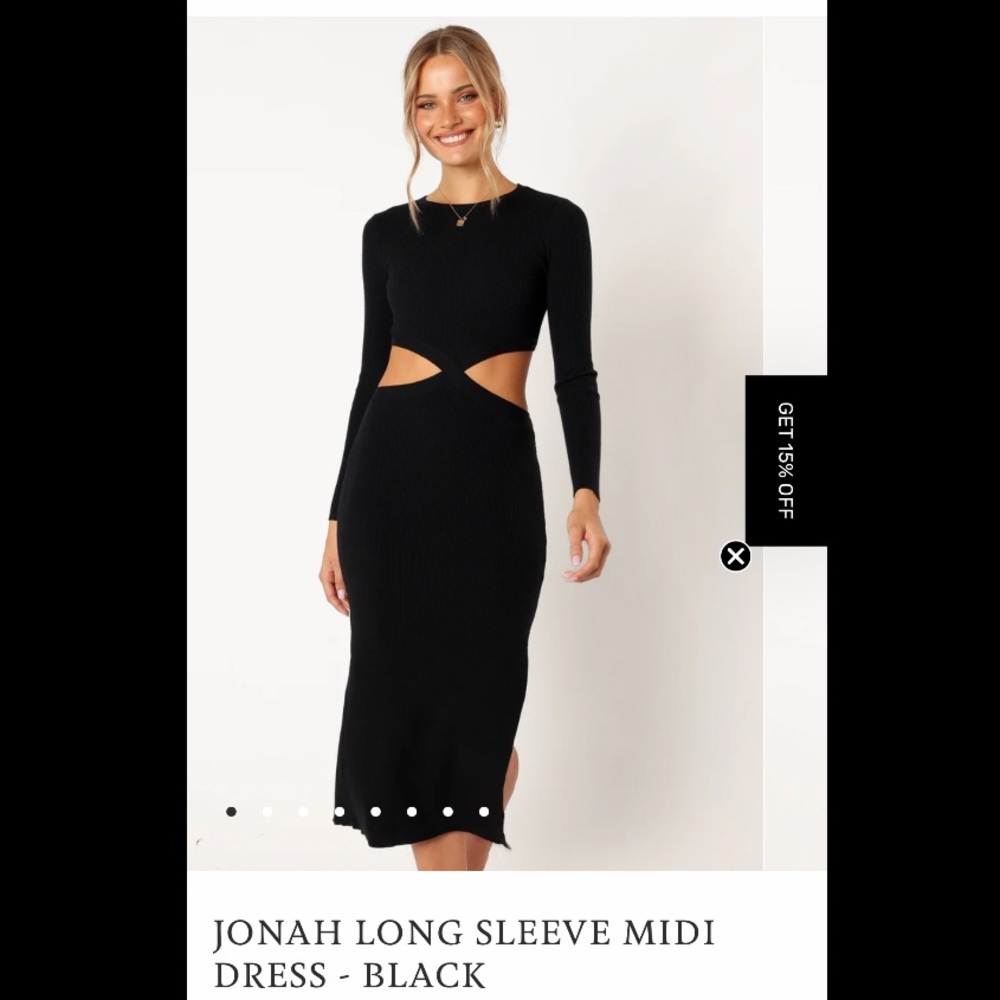 Petal & Pup Jonah Black Long Sleeve Mini Dress